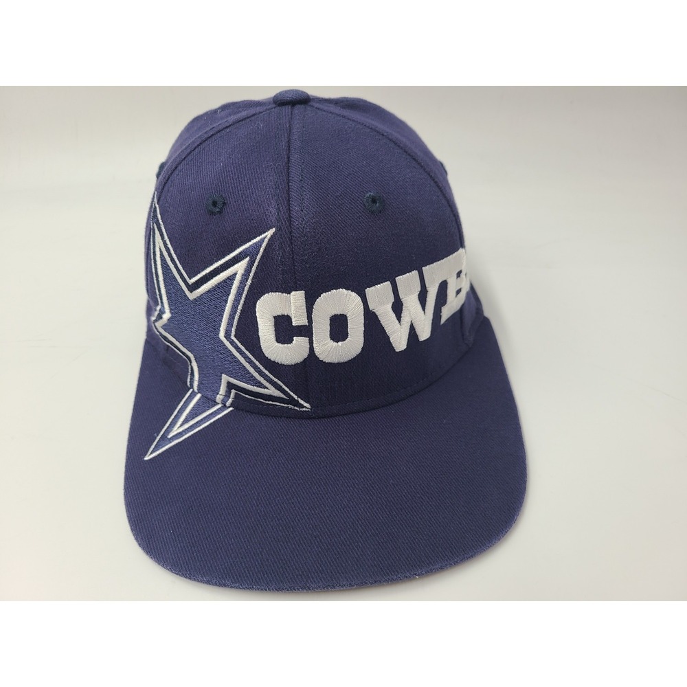 Youth Dallas Cowboys Big Wrap Logo Reebok Flex‎ Fitted Hat Cap NFL Football Blue